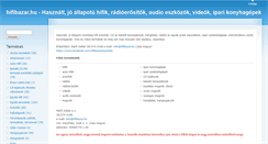 Desktop Screenshot of hifibazar.hu